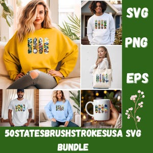 Watercolor USA State Clipart Bundle: Landmark Graphics, Travel Art (PDF Download)