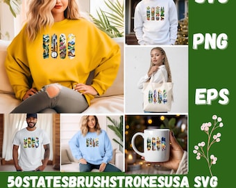 Watercolor USA State Clipart Bundle: Landmark Graphics, Travel Art (PDF Download)