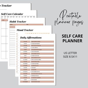Self Care Planner Digital, Daily Self Love Journal, Wellness Log ...