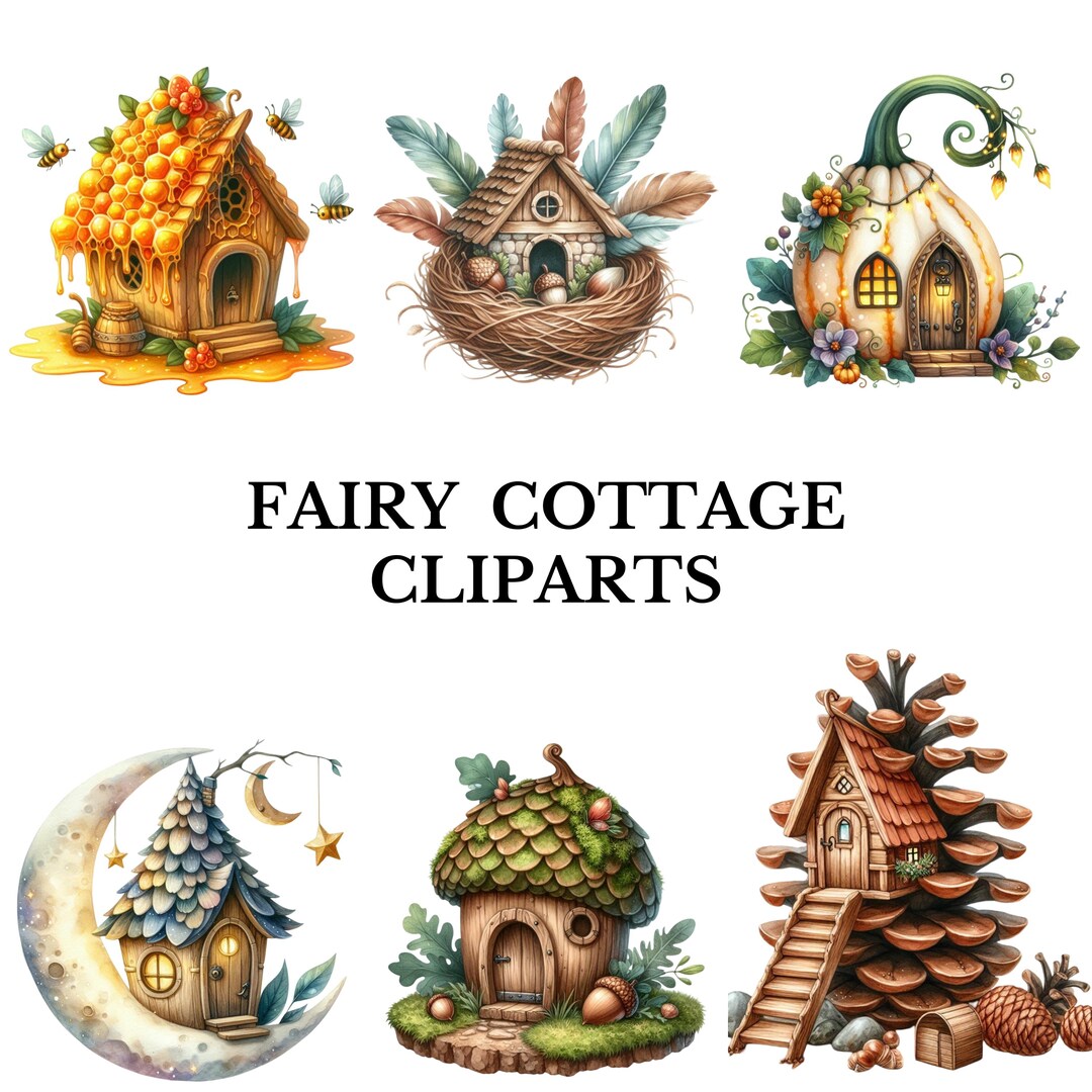 Watercolor Fairy Clipart Bundle: Pastel Garden PNG Images (PDF File) - Etsy
