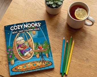 Cozy Nooks - Libro da colorare per bambini: scene di lettura fantasiose (download PDF)