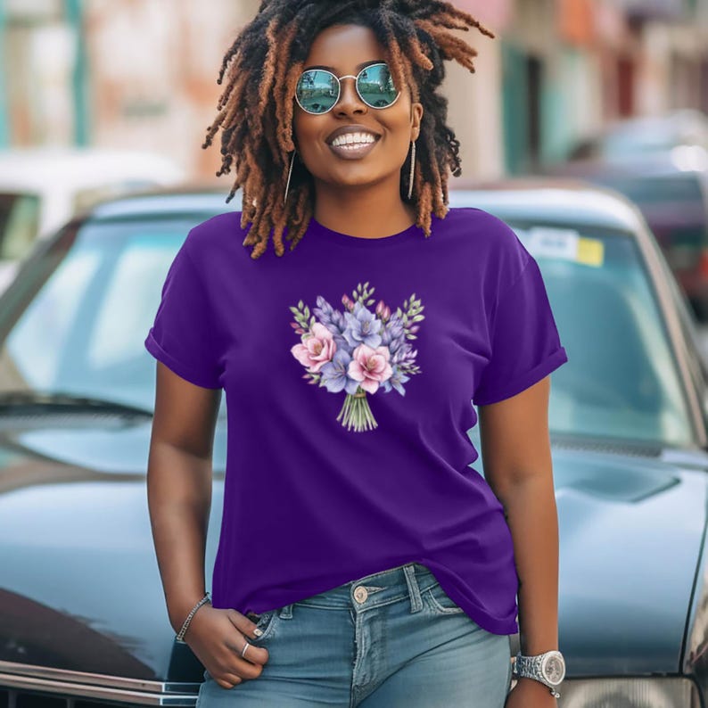 Purple Fairy Clipart Bundle: Whimsical Mushroom Forest PNG SVG (Digital Download) image 3