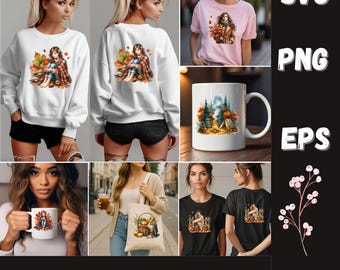 Clipart autunnale ad acquerello: grafica PNG autunnale rustica (download digitale)