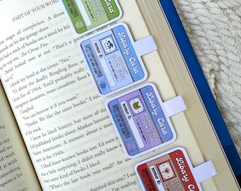 Library Card Magnetic Bookmarks, Fantasy, Spooky, Romantasy, Romance, Slow Burn, Book Club