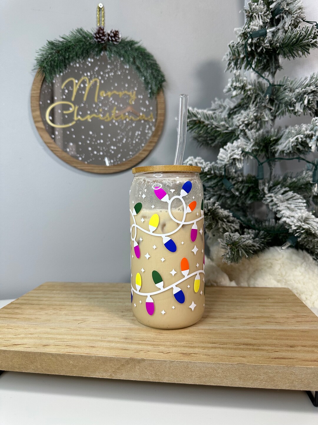Christmas Light Cup Color Changing Color Cup Christmas Glass Etsy