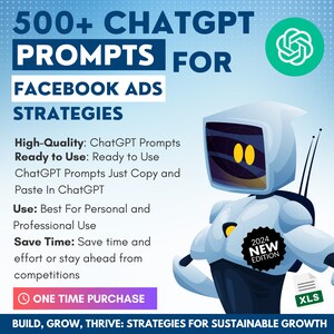ChatGPT Prompts For FB Ads Strategies | Ads Prompts | Passive Income | Business Prompts | AI Prompts | Copy & Paste | Instant Access