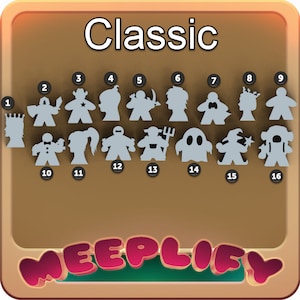 Classic Meeples: Board Game Replacement Pieces