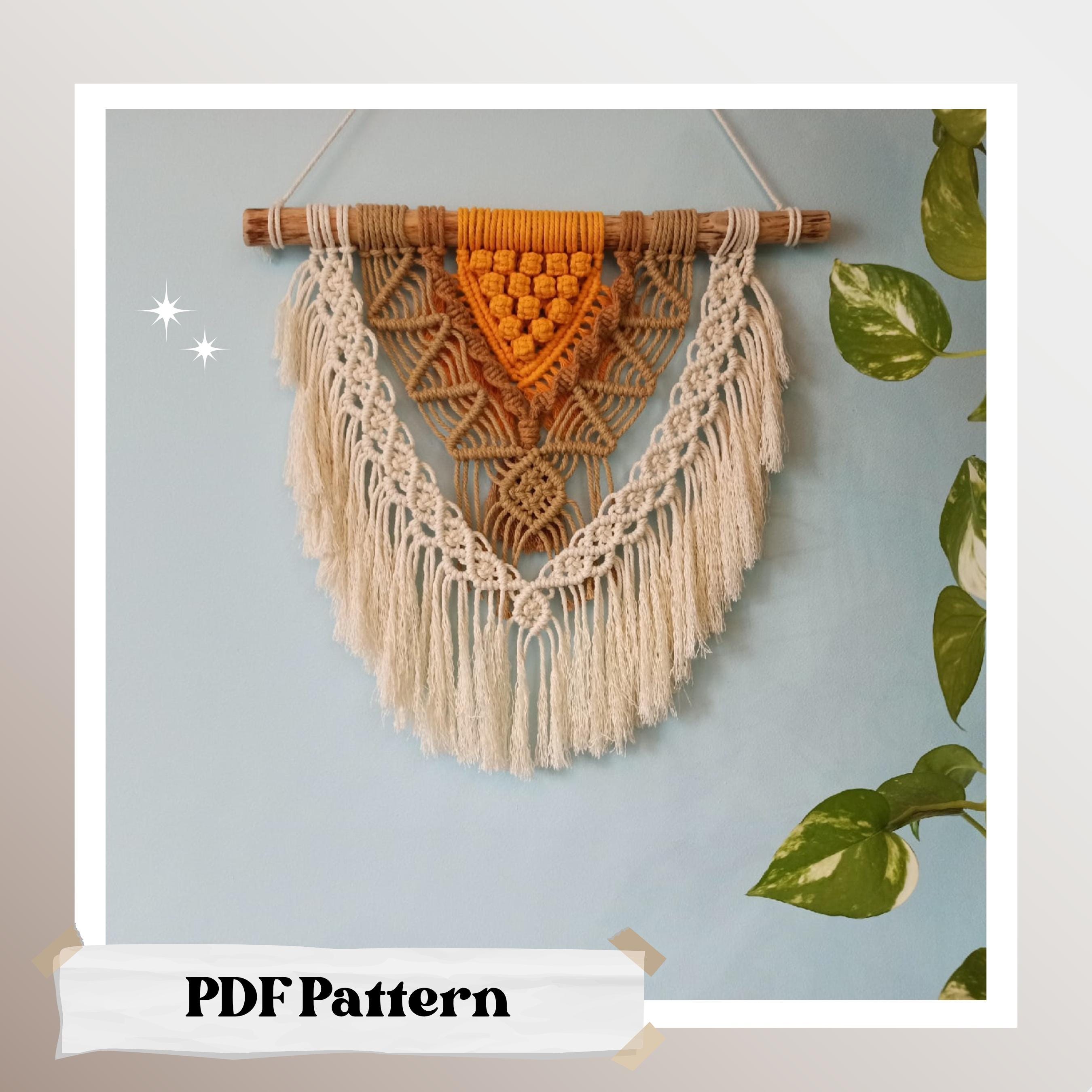 Macrame PDF Tutorial - Multi Coloured Macrame Wall Hanging Pattern - Etsy
