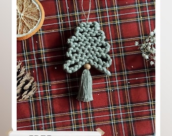 クリスマスツリーのマクラメ PDF チュートリアル - 簡単なマクラメパターン