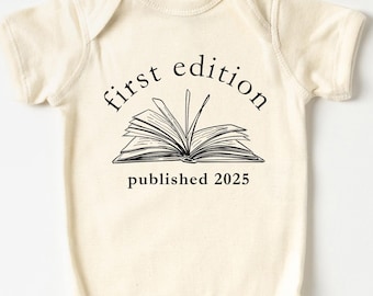 First Edition Baby Bodysuit, Librarian Gift, Published 2026