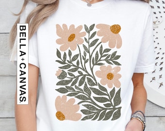 Boho Wildflower T-Shirt, Floral Graphic Tee