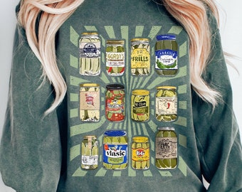 Comfort Colors Vintage Pickles Sweatshirt, Canning Season