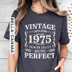 1975 Birthday Shirt, 50th Birthday Gifts for Men, 1975 Vintage Birthday TShirt, Man 50th Gift TShirt, 1975 Women Tee, 1975 Birthday Shirts
