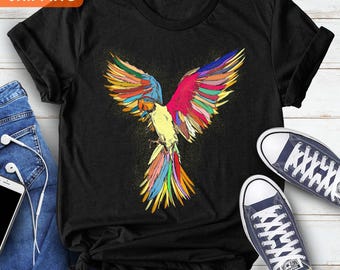 Colorful Bird Shirt, Rainbow Birds Shirt, Bird Tshirt, Colorful Parrot Shirt, Hummingbirds Shirt, Beautiful Bird Shirt, Mothers Day Gift