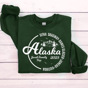 Custom Alaska Sweatshirt, Custom Alaska Cruise Shirt, Personalized Family Name, Gift For Alaska Family Cruise, Custom Name Cruise Outfit