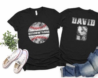 Custom Baseball Team Shirt, Personalized Player Name & Number