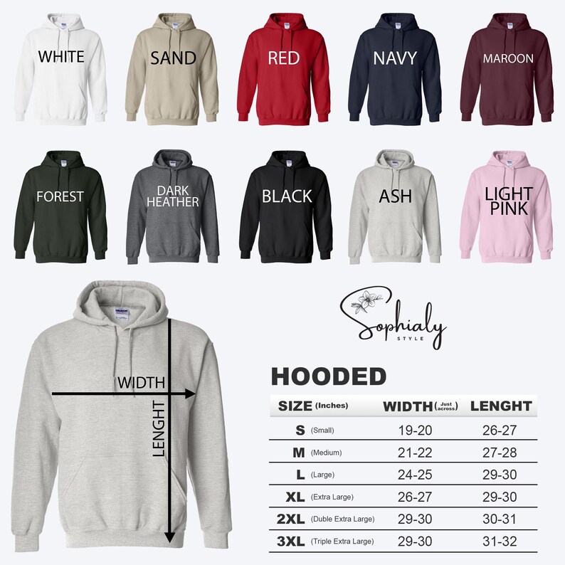 a hoodie size guide for men and women