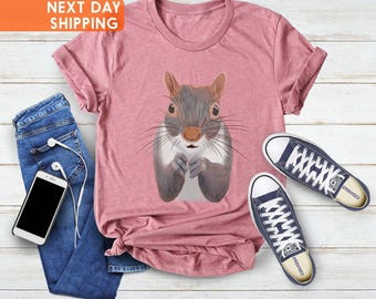 Gray Squirrel Shirt, Animal Lover T-Shirt