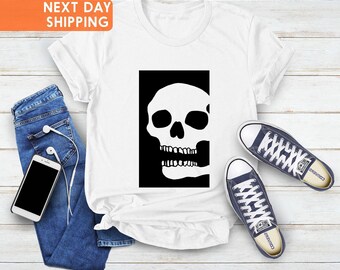 Skull Graphic T-Shirt, Funny Skull Print