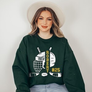 Sweat-shirt d'équipe de hockey personnalisé, nom et numéro personnalisés image 2