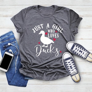Ducks T shirt, Just A Girl Who Loves Ducks Shirt, Animal Lover Shirt, Farmer Shirt, Duck Mom Shirt, Ducks Lover Shirt, Nature Life Shirt image 2