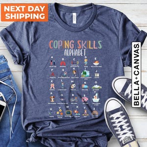 Coping Skills Alphabet Teacher Shirt, School Counselor Shirt, Teacher Shirt Gift, Psychologist Shirt, Social Worker Shirt, Therapist Shirt