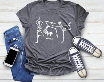 Skeleton Yoga Shirt, Meditation Yogi Tee