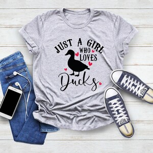 Ducks T shirt, Just A Girl Who Loves Ducks Shirt, Animal Lover Shirt, Farmer Shirt, Duck Mom Shirt, Ducks Lover Shirt, Nature Life Shirt image 3