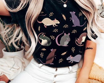 Comfort Colors Rat Shirt, Kawaii Animal Lover Tee