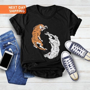 Vintage Tiger Shirt, Womens Tiger Shirt, Cute Tiger Shirt, Chinese Tiger Shirt, Aesthetic Tiger Shirt, Tiger Print Shirt, Animal Lover Shirt