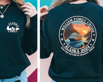 Custom Alaska Cruise Shirt, Alaska Cruise TShirt, Front Back Custom Family Cruise Sweatshirts, Group Cruise T Shirt, Family Matching Cruise