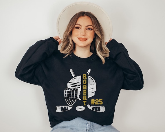 Personalized Hockey Team Sweatshirt, Custom Name and Number