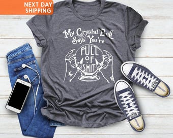 Funny Crystal Ball Witchcraft Tee, Mystical Goth Shirt
