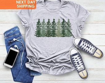 Pine Tree Forest Shirt, Nature Hiking T-Shirt