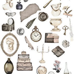 Antiques & Vintage Overglaze Decal Sheet for Ceramic and Pottery