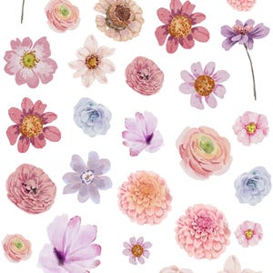 Cottage Flower Overglaze Decal Sheet for Ceramic and Pottery