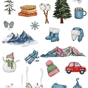 Winter Overglaze Decal Sheet for Ceramic and Pottery