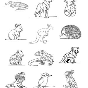 Australian Animal #2 Overglaze Decal Sheet for Ceramic and Pottery