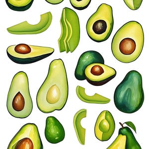 Avocado Overglaze Decal Sheet for Ceramic and Pottery