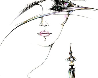 Surreal Metal Print Wall Art  "Let the Games Begin"  Drawing 14x18 Small Feature Size on High Definition Chromaluxe Aluminum