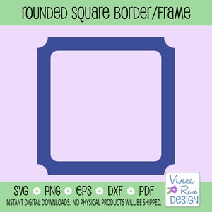 Abgerundeter quadratischer Rahmen, Spiegelrahmen, Rahmen, Clip Art, Einfacher Rahmen, Silhouette, Cricut geschnitten Datei png