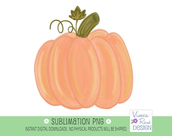 Watercolor Pumpkin PNG: Fall Sublimation Design (Digital Download)