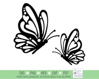 Butterfly Silhouette SVG Cut File: Spring Wedding Clipart (Digital Download)