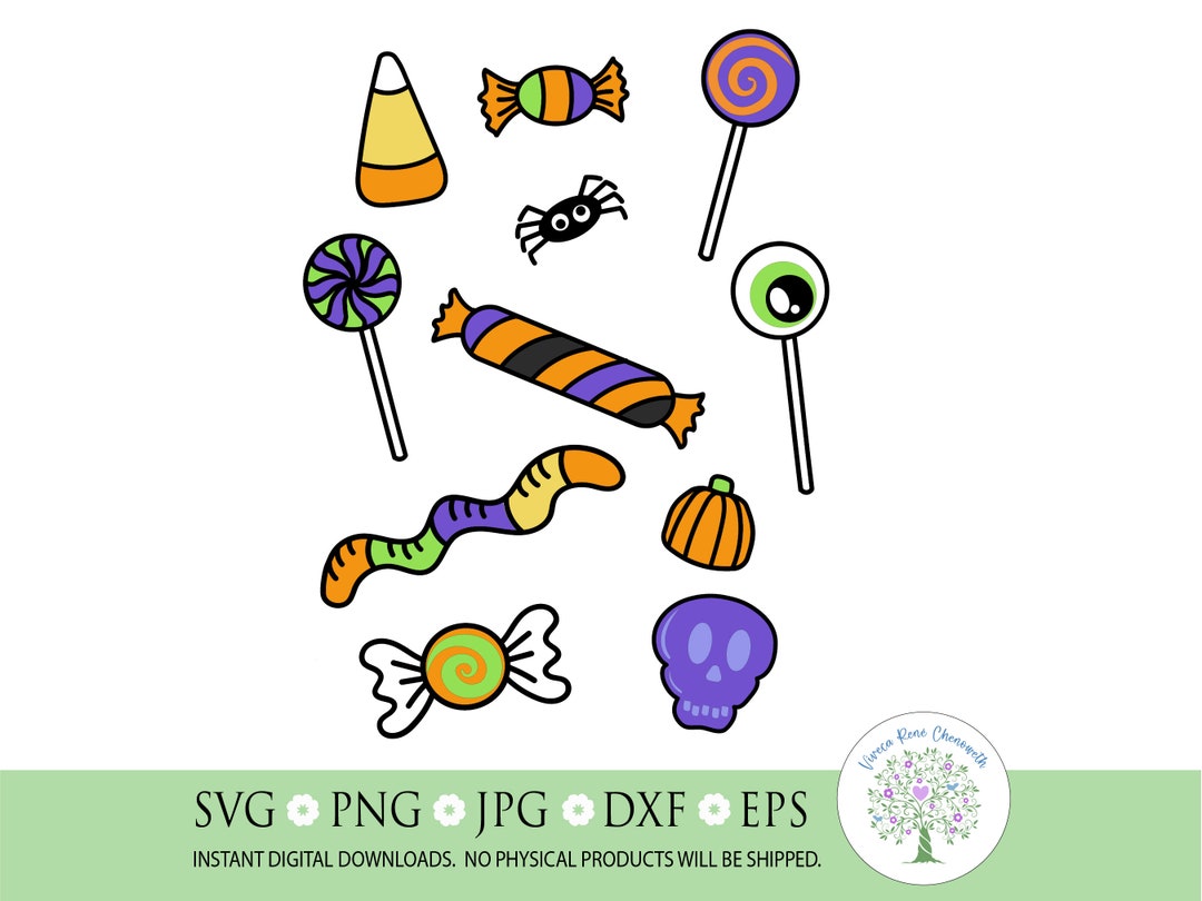 Halloween Candy SVG Bundle: Trick or Treat Cut Files (digital Download ...