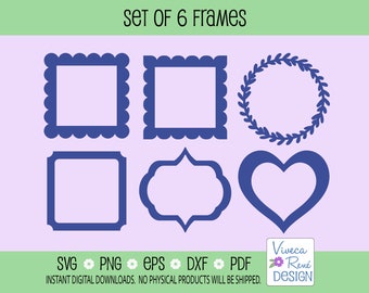 Paquete SVG de marcos clásicos: bordes decorativos, imágenes prediseñadas (descarga digital)