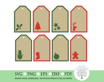 Christmas Gift tags svg, Gift Tag svg, Christmas Gift Tag Printable, Gift Tag Bundle, Happy Holiday svg, Silhouette, Cricut Cut File, pdf