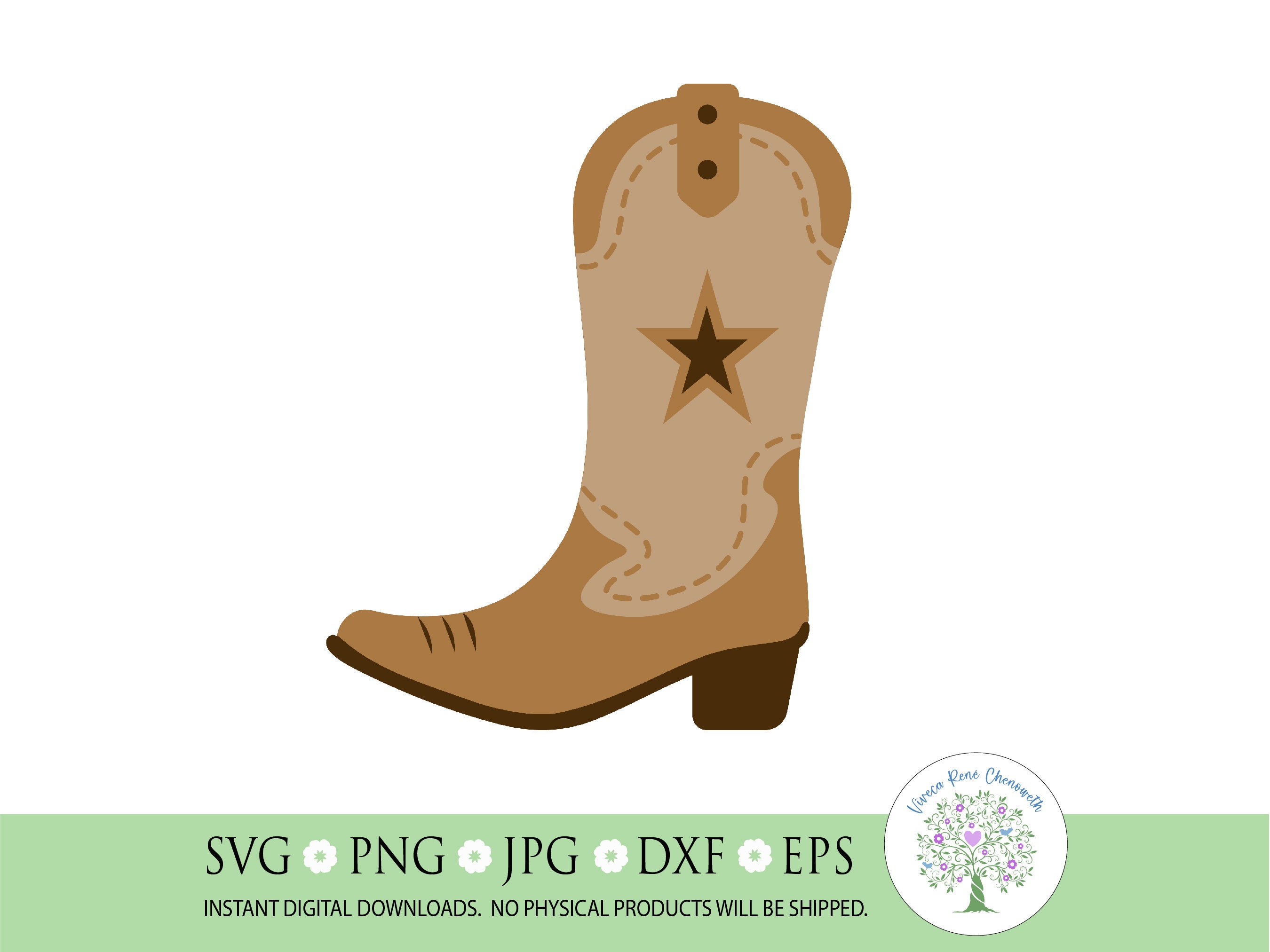Boot Svg, Cowboy Boot Svg, Brown Cowboy Boot Svg, Western Svg, Texas