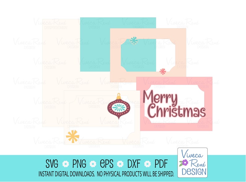 May include: Four printable Christmas gift tags with a light blue, pink, and cream background. The tags feature a snowflake, a Christmas bauble, and the text "Merry Christmas".