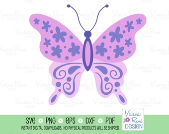 Layered Butterfly svg, Spring Butterfly svg, Easter svg, Butterfly clipart, Gift for mom svg, Silhouette, Cricut Cut File, butterfly png