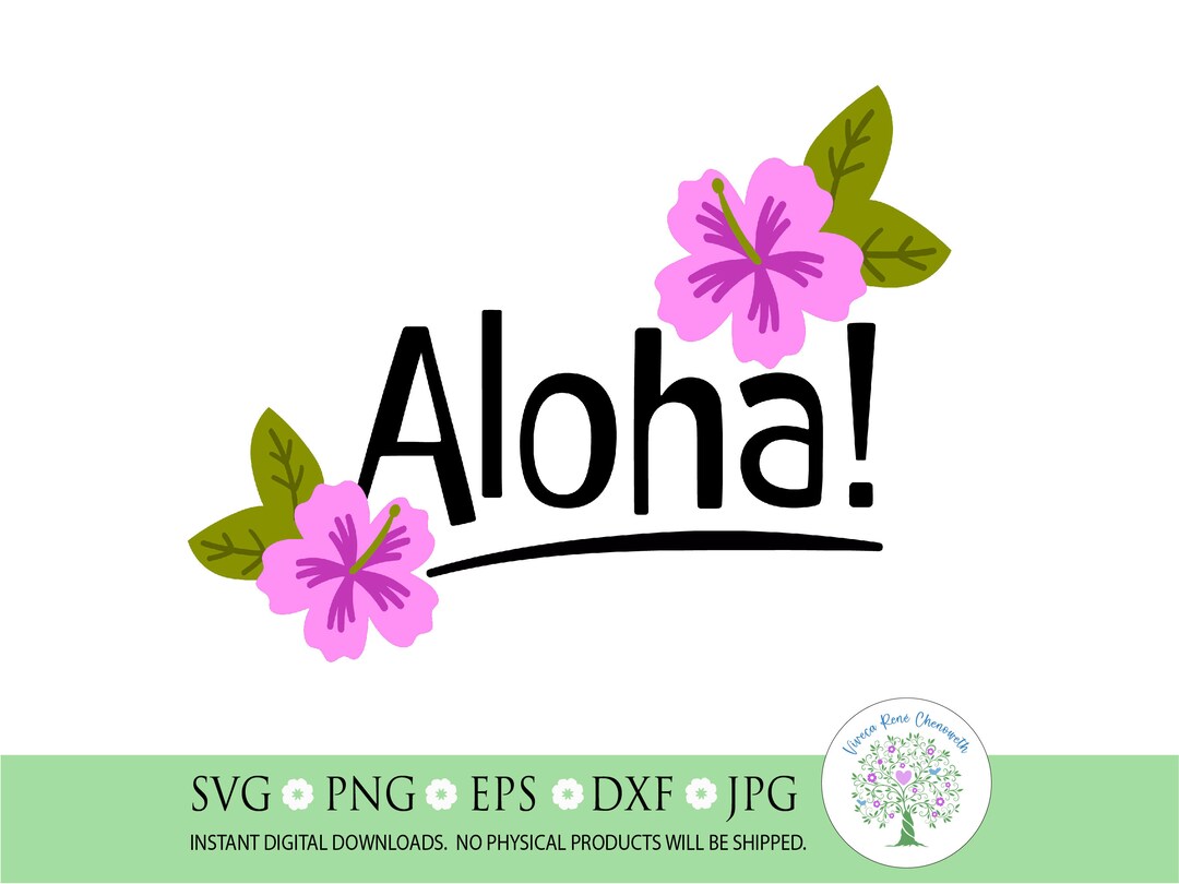 Aloha Hibiscus SVG: Tropical Flower Cut File (digital Download) - Etsy